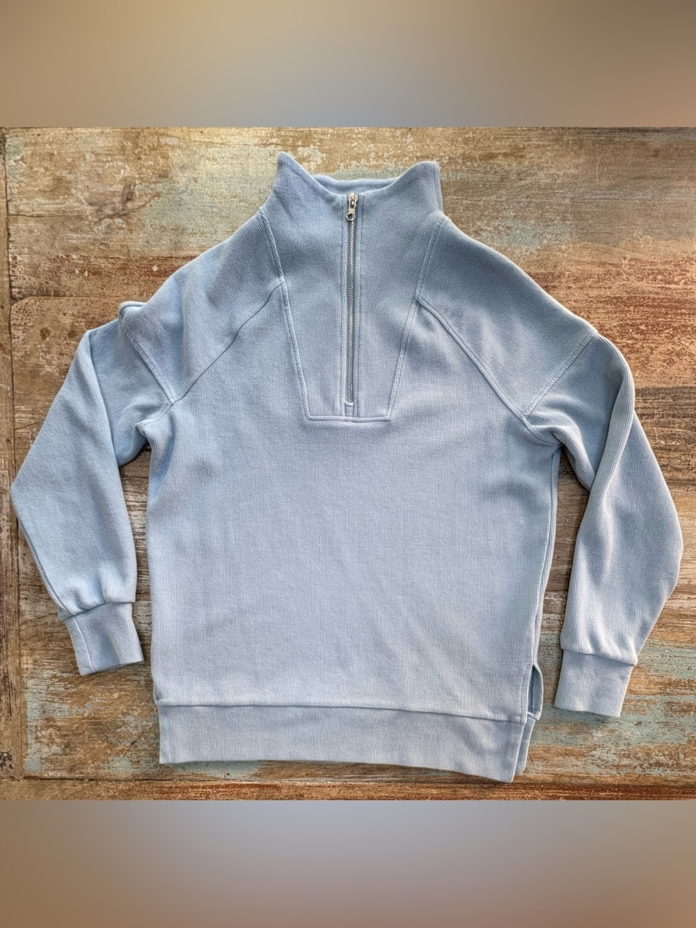 Te Verde Activewear Ribbed Quarter-Zip Pullover